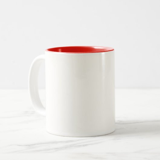 Joy Brewed Daily – Cozy Holiday Coffee Mug Tweekleurige Koffiemok (Voorkant links)