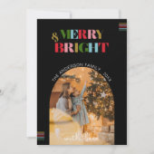 Joy & Bright Retro Photos de Noël Carte de vacance (Devant)