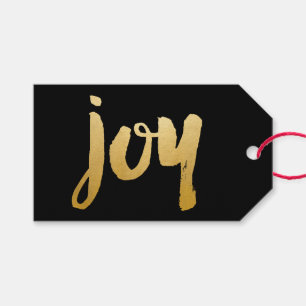 Joy brush script cadeau labels cadeaulabel