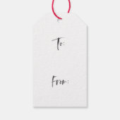 Joy Brush Script Holiday | Kerstmis van en naar Cadeaulabel (Achterkant)