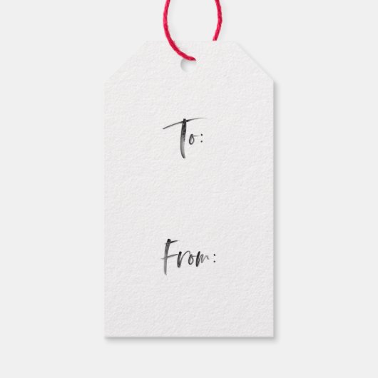 Joy Brush Script Holiday | Kerstmis van en naar Cadeaulabel (Achterkant)