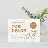 Joy Business Branding Shop Bedankt Product Kaart (Staand voorkant)