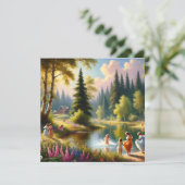Joy by the Lake Birthday Invitation (Debout devant)