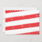 JOY Candy Cane Stripes kerstfoto Red Green Kaart (Achterkant)