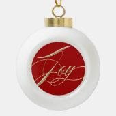 Joy Ceramic Tree Ornament (Voorkant)
