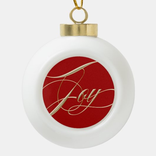 Joy Ceramic Tree Ornament (Voorkant)