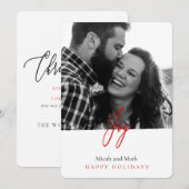 Joy Christ is Born Foto Kerstmis Vakantie Kaart (Voorkant / Achterkant)