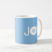 Joy Christmas Blue Coffee Mok (Voorkant rechts)