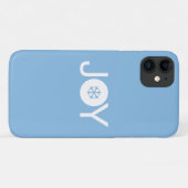 Joy Christmas Blue iPhone 11 Coque (Dos (Horizontal))