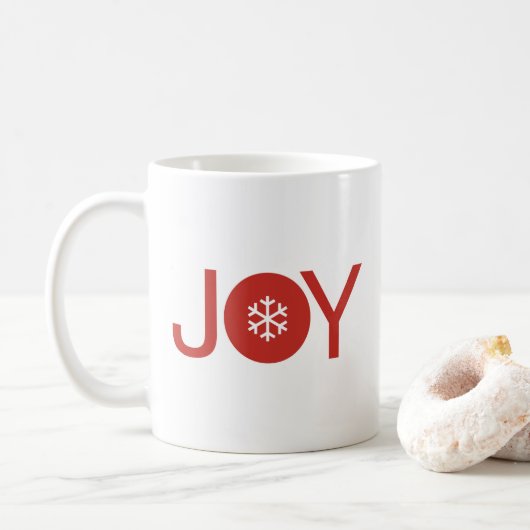 Joy Christmas Coffee Mug (Avec donut)