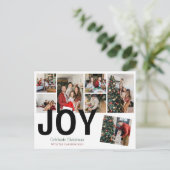Joy Christmas feestdagen Script Familie Fotocollag (Staand voorkant)