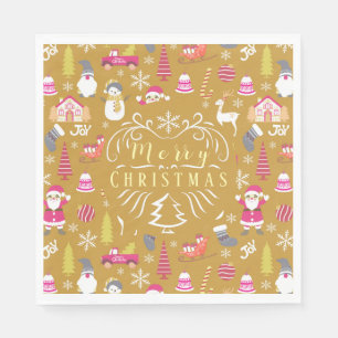 Joy Christmas Gold Servet