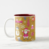 Joy Christmas Gold Tweekleurige Koffiemok (Links)