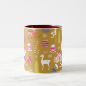 Joy Christmas Gold Tweekleurige Koffiemok (Center)
