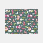 Joy Christmas Green Fleece Deken (Voorkant (Horizontaal))