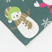 Joy Christmas Green Fleece Deken (Hoek)