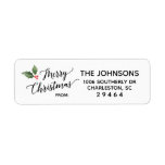 Joy Christmas Holly Retourner l'adresse étiquette<br><div class="desc">Joy Christmas Holly Retourner Adresse Label Sticker,  minimaliste,  moderne,  simple,  vacances</div>
