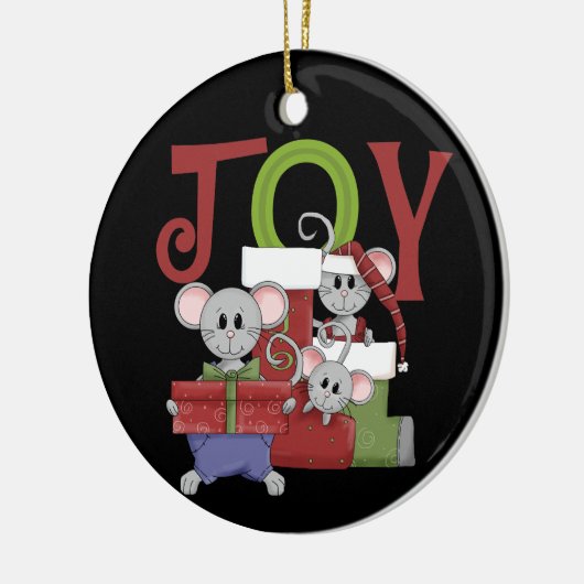 Joy Christmas Mice Keepsake Ornament (Links)