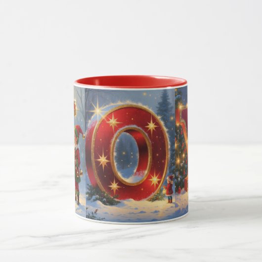JOY Christmas Mug - Festive Joy Holiday Coffee Mug Mok (Midden)
