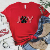 Joy Christmas Paw Print T-shirt