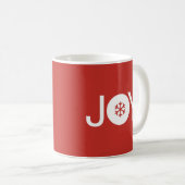 Joy Christmas Red Coffee Mok (Voorkant rechts)