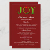 JOY CHRISTMAS WREATH | MENU NOËL (Devant / Derrière)