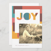 Joy Color Blocks Feestdagenkaart (Voorkant / Achterkant)