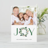 JOY Couronne de Noël festive en houx PHOTO Carte d (Debout devant)