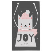 Joy Cute Cat kerst Aangepast Klein Cadeauzakje (Achterkant)