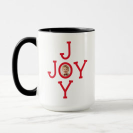 Joy Cute Minimal Christmas Add Your Own Photo Mok
