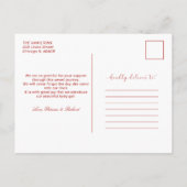 Joy Cute Script Photo met kerstfeest aankondiging (Achterkant)