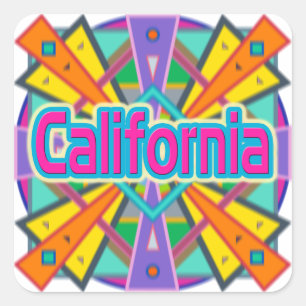 Joy Design "California"-Stickers Vierkante Sticker