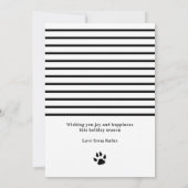 Joy Dog Empreinte de patte Carte photo de Noël (Dos)