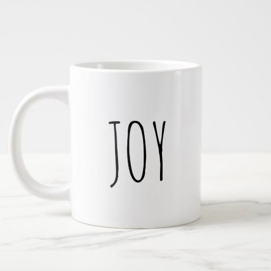 "Joy" Eenvoudige moderne boerderij Extra Grote Beker (Links)