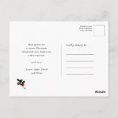 JOY Elegant Gold Snowflakes Moderne Script Photo Briefkaart (Achterkant)