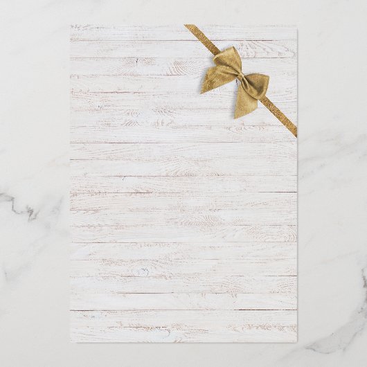 Joy Eleved Photo Snowflake Wreath White Shiplap Folie Feestdagenkaart (Achterkant)