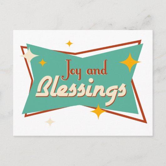 Joy en Blessings Feestdagenkaart (Voorkant)