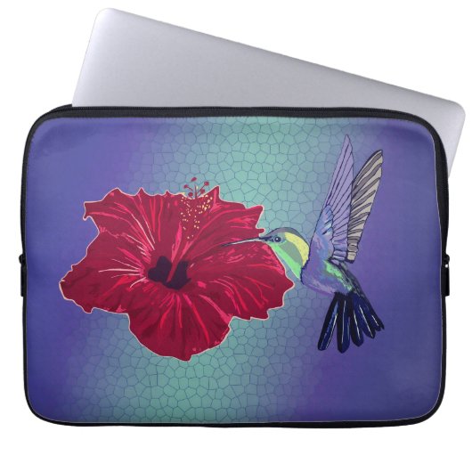 Joy en een Hummingbird Laptop Sleeve (Voorkant)