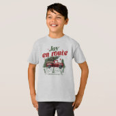 Joy en route Christmas Begins Truck & X-Mas Tree T-shirt (Voorkant volledig)