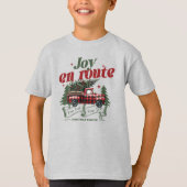 Joy en route Christmas Begins Truck & X-Mas Tree T-shirt (Voorkant)