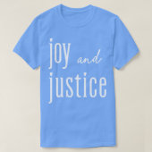 Joy et Justice blanc lettrage TShirt 2 (Design devant)