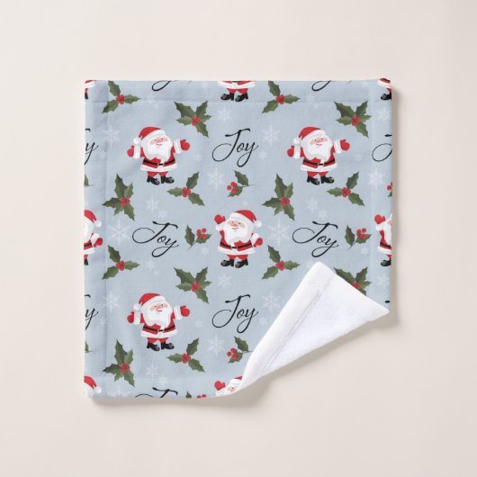 Joy et Père Noël Christmas (Gant de toilette)