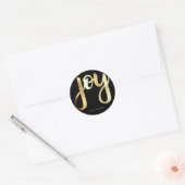 Joy Faux Gold Typographie Sticker de Noël (Enveloppe)