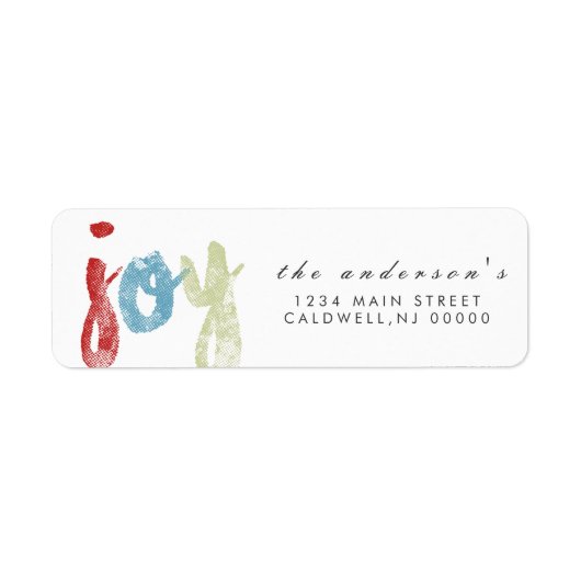 Joy | FEESTDAGEN Etiket (Voorkant)