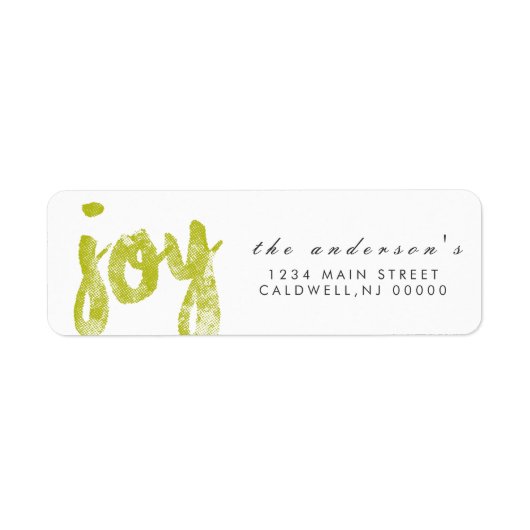 Joy | FEESTDAGEN Etiket (Voorkant)