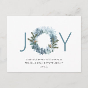 Joy Festive Holly Berry kerstgroet Holiday Briefkaart