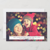 Joy Foto Collage White en Blue Kerstmis Feestdagenkaart (Achterkant)