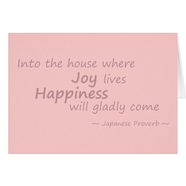 Joy, geluk roze (Voorkant Horizontaal)