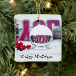 Joy Glass Ball Holiday Collectie Keramisch Ornament