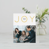 Joy Golden Folie Holiday Briefkaart (Staand Voorkant)